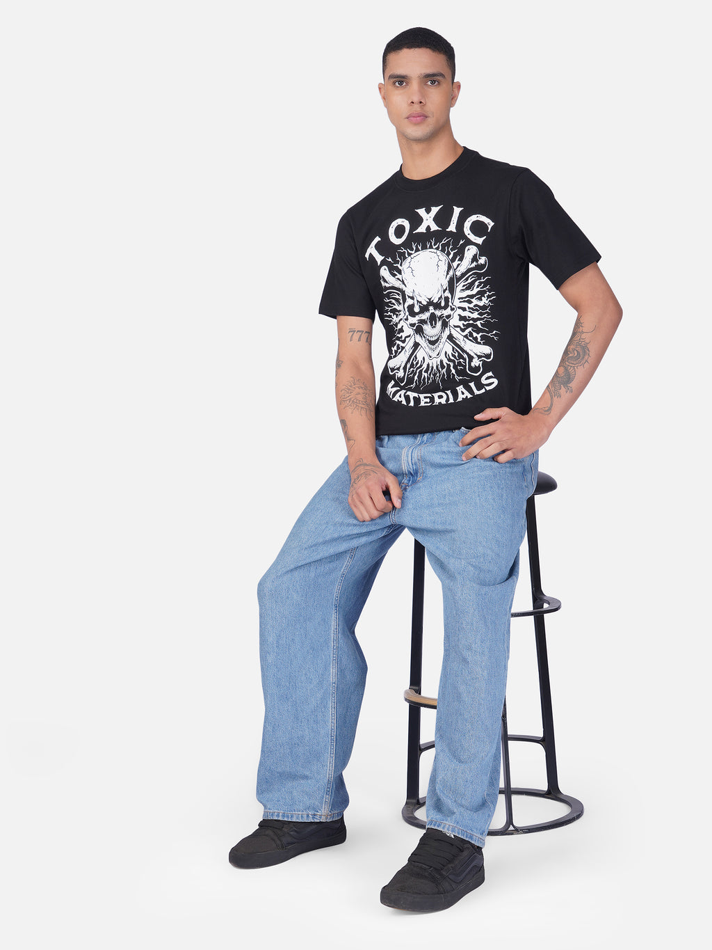 Toxic Materials Crossbones Black T-Shirt