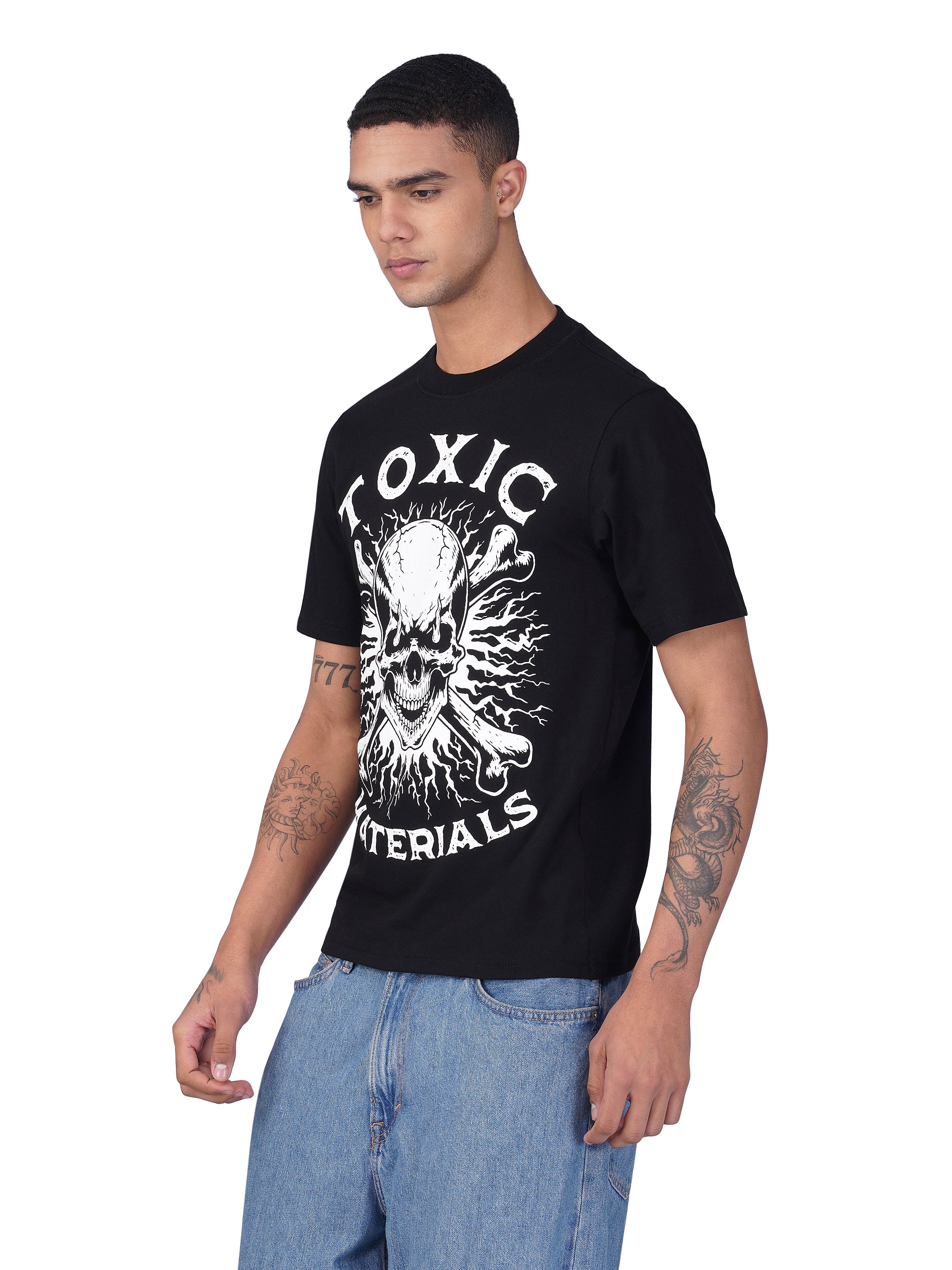 Toxic Materials Crossbones Black T-Shirt