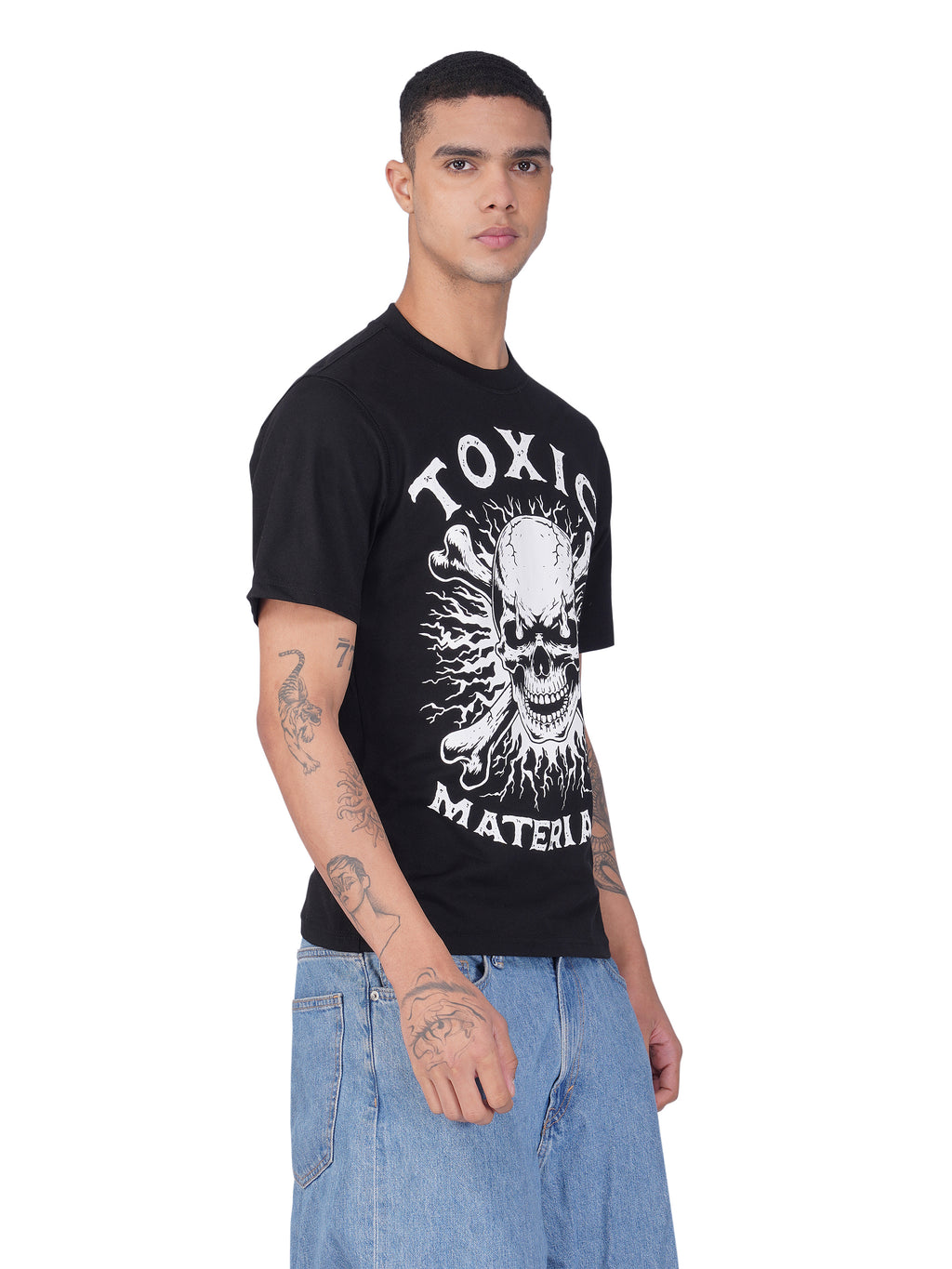 Toxic Materials Crossbones Black T-Shirt