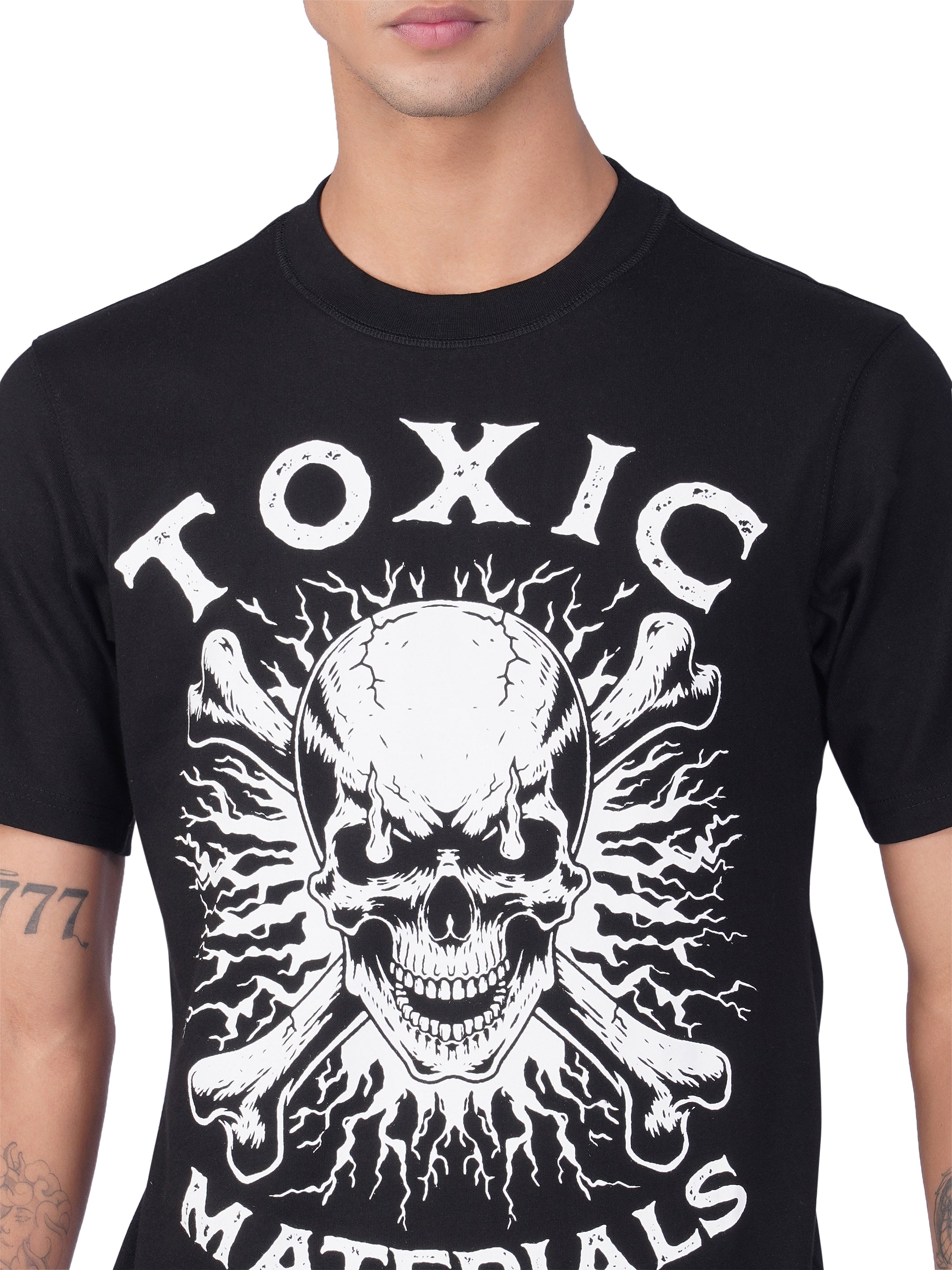 Toxic Materials Crossbones Black T-Shirt